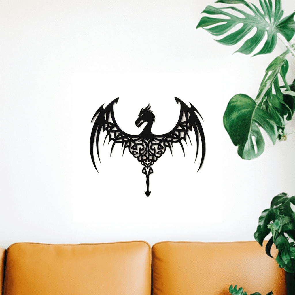 Dragon Wings Spread Metal Wall Art