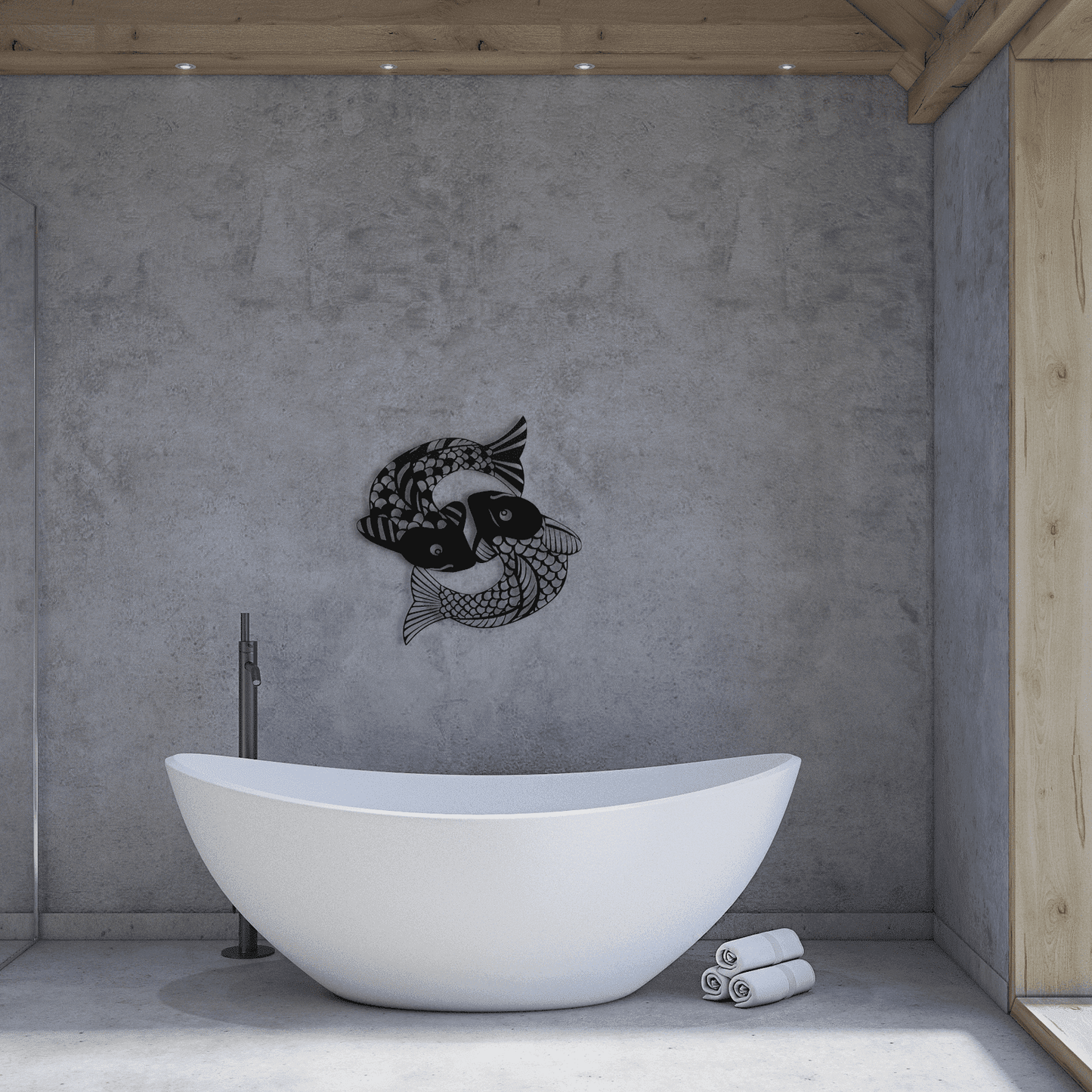 Koi Fish Metal Wall Art