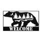 Bear Wilderness Metal Welcome Sign