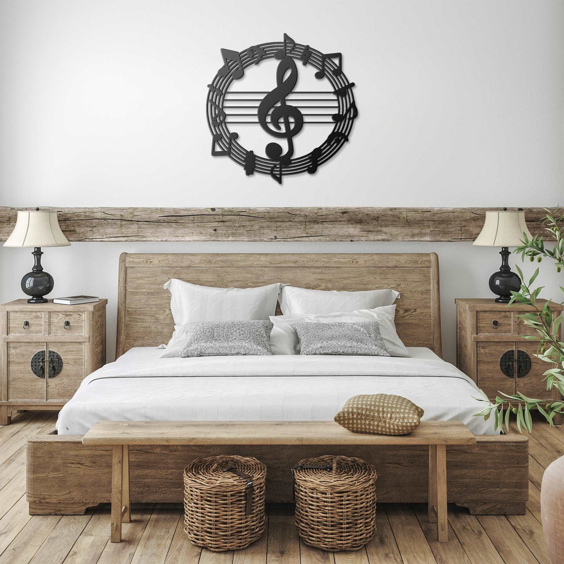 Musical Wreath Metal Wall Art