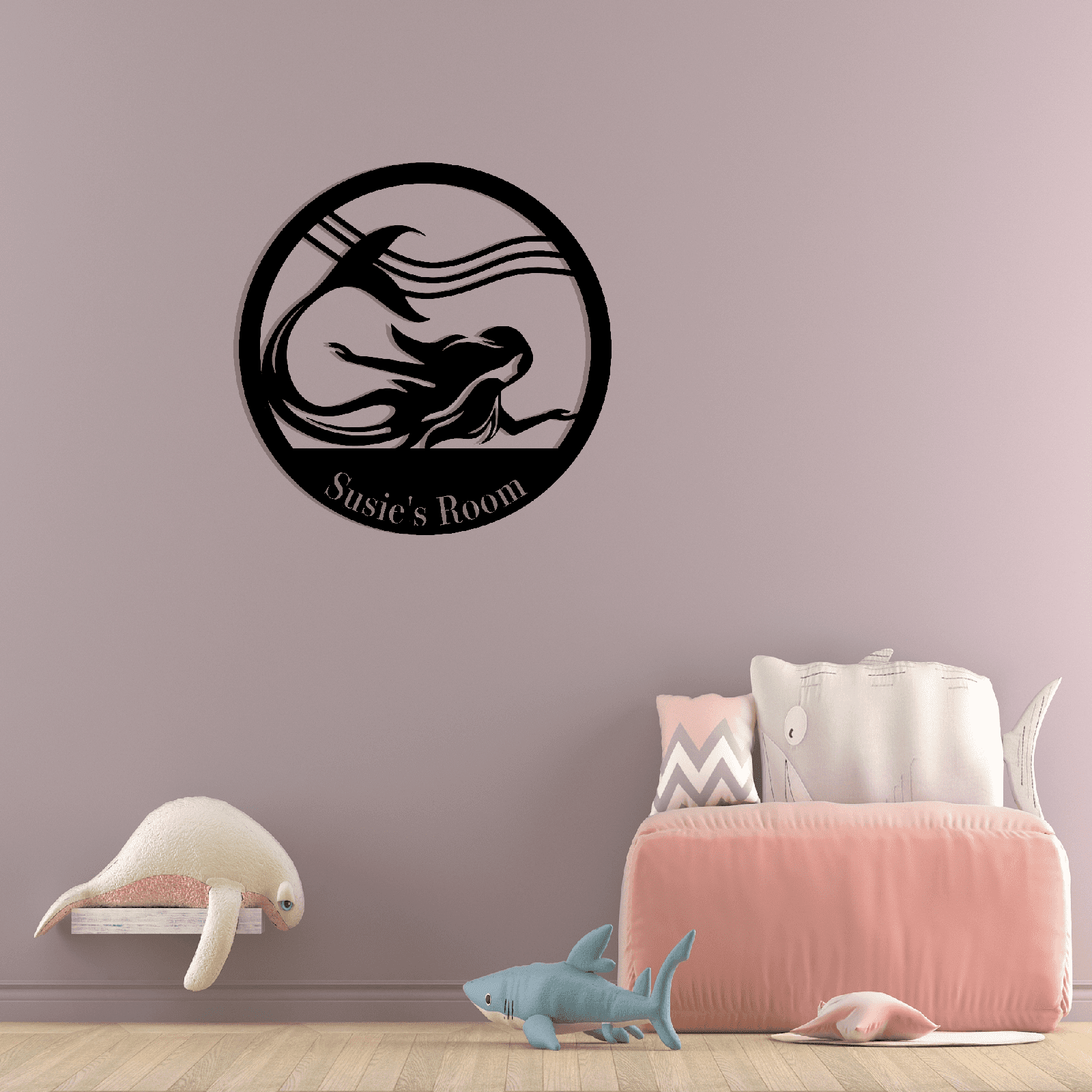 Personalized Mermaid Metal Wall Art