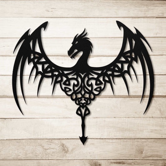 Dragon Wings Spread Metal Wall Art
