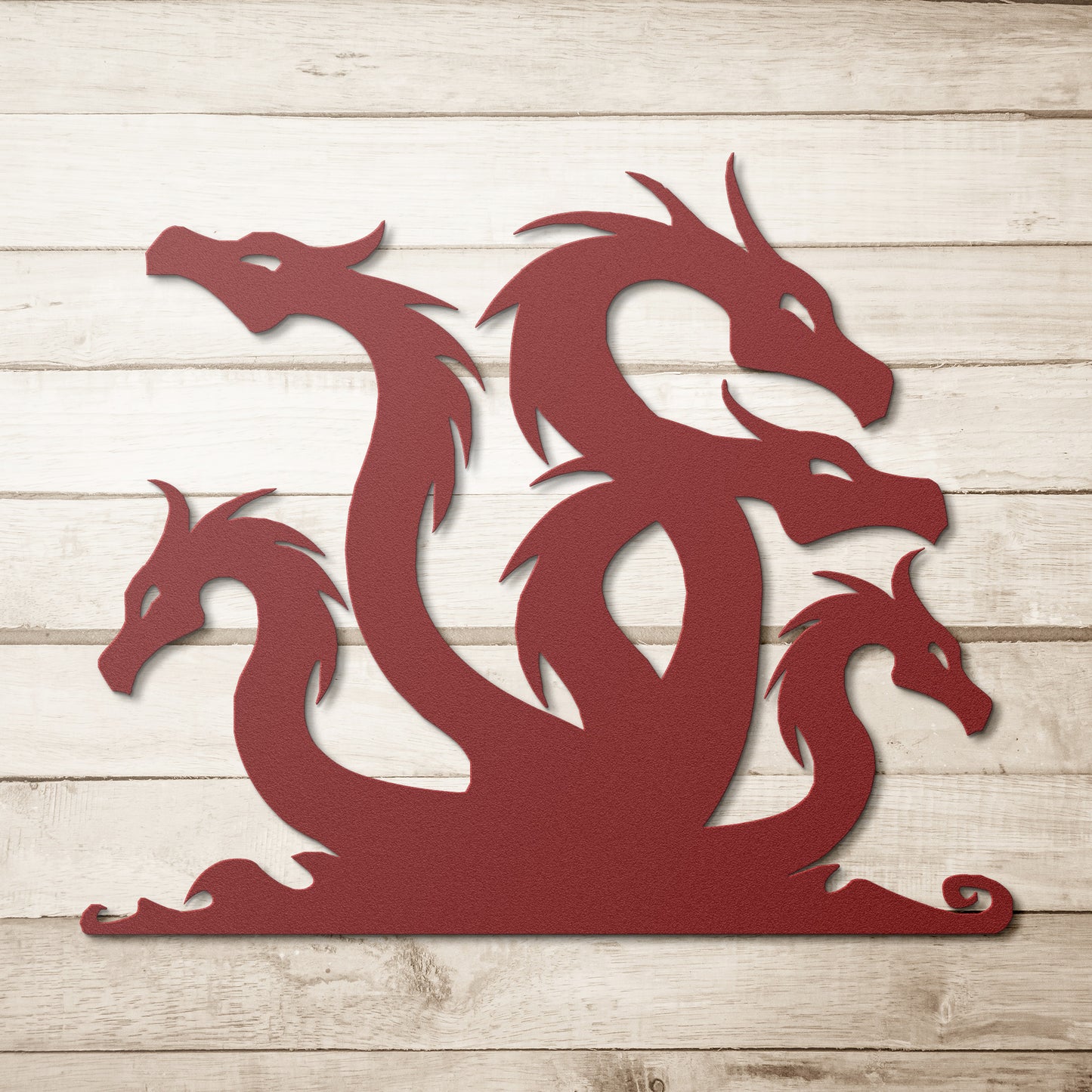 Dragon Serpent Heads Metal Wall Art