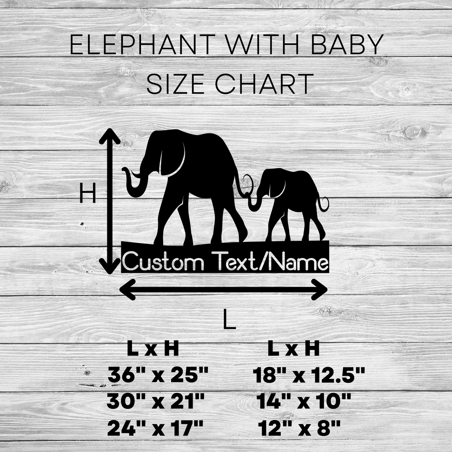 Elephant and Baby Metal Wall Art