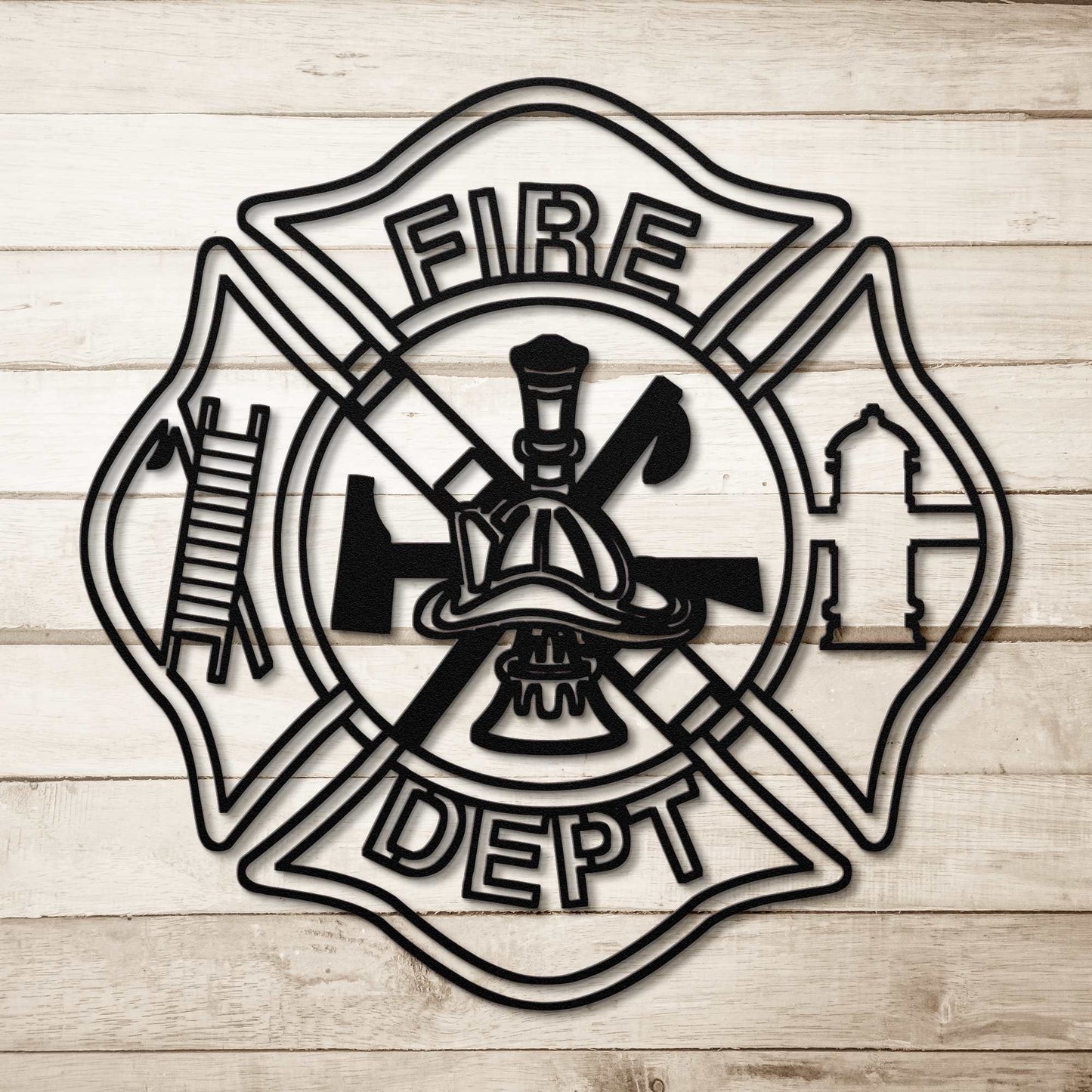 Fireman's Cross Metal Wall Art