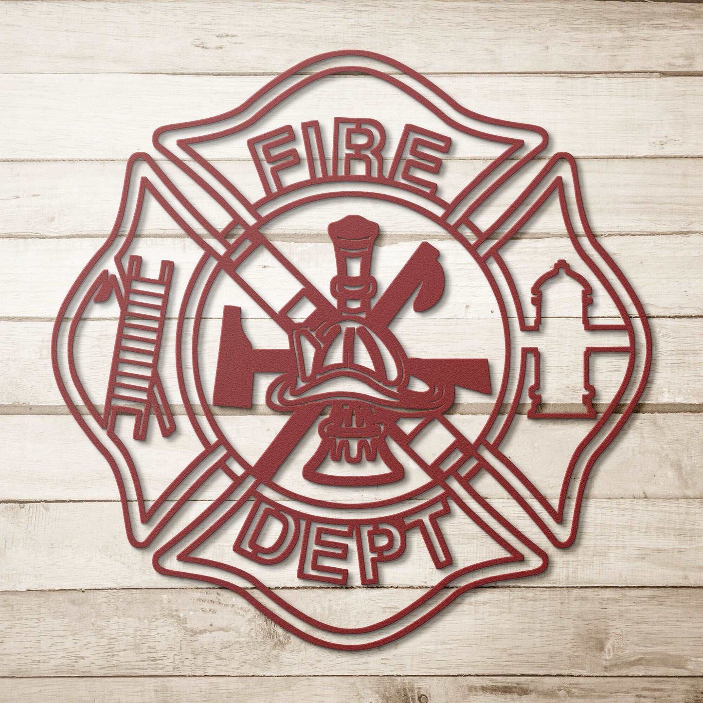 Fireman's Cross Metal Wall Art