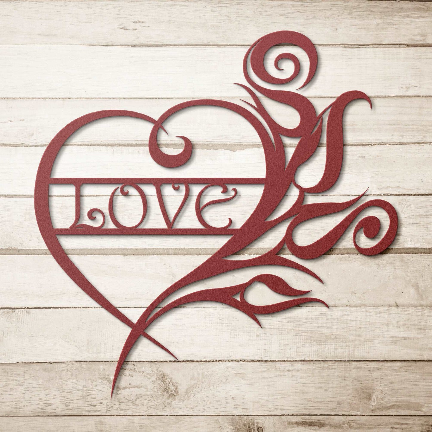 Heart Of Love Metal Wall Art