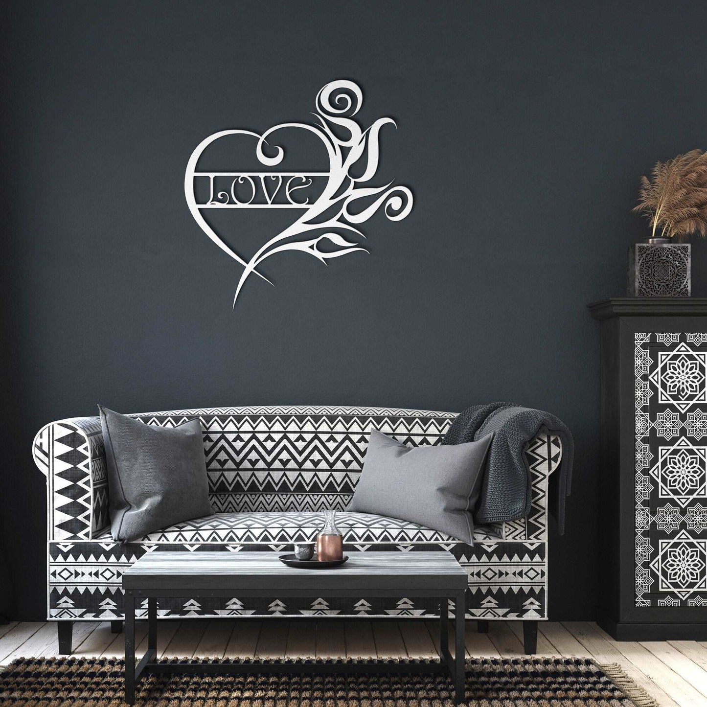 Heart Of Love Metal Wall Art