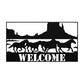 Herd of Horses Metal Welcome Sign