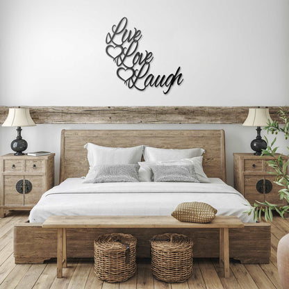 Live Love Laugh Metal Wall Art