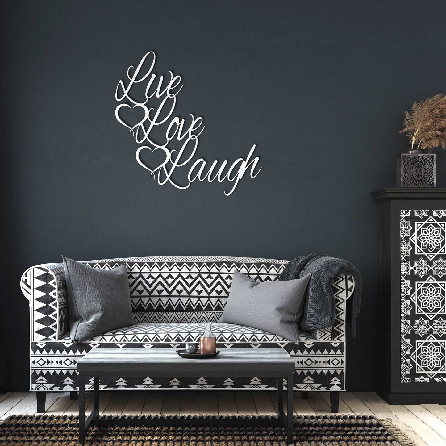 Live Love Laugh Metal Wall Art