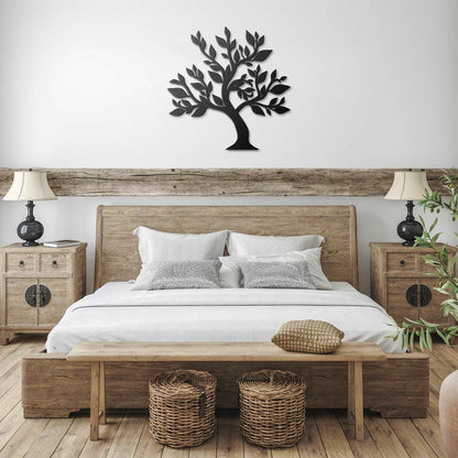 Metal Tree With Leaves Wall Art