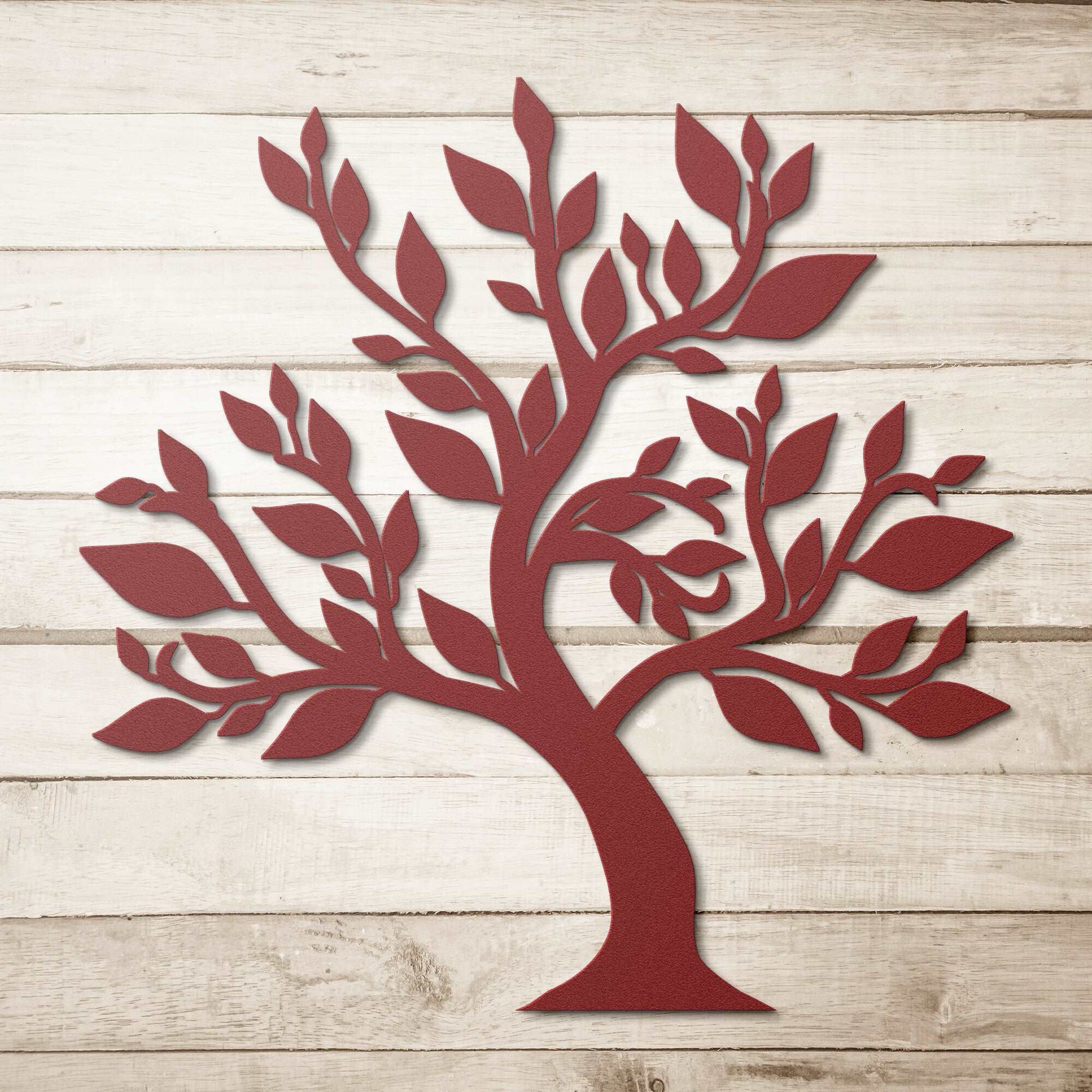 Metal Tree With Leaves Wall Art