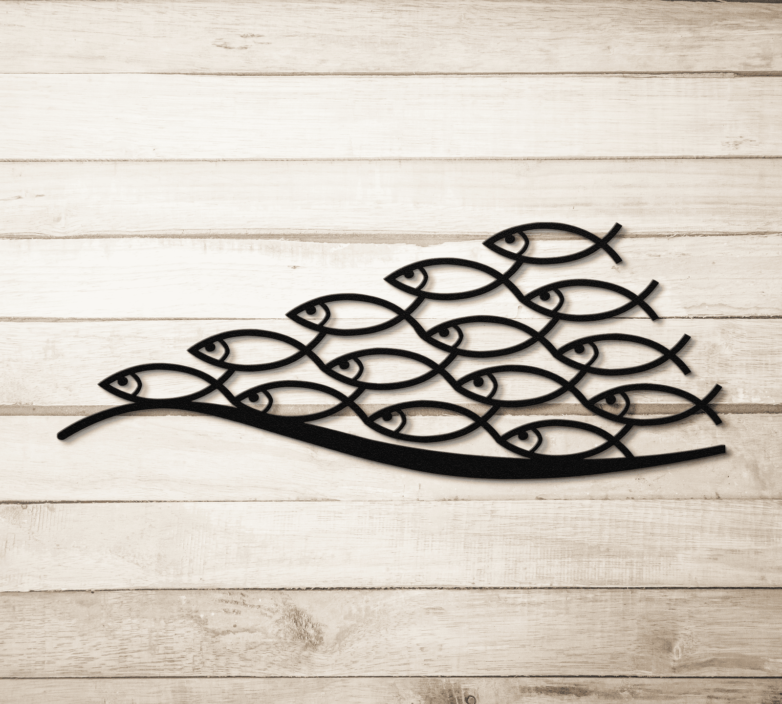 School of Metal Fish Wall Art