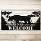 Moose Wilderness Front Door Metal Welcome Sign