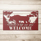 Moose Wilderness Front Door Metal Welcome Sign