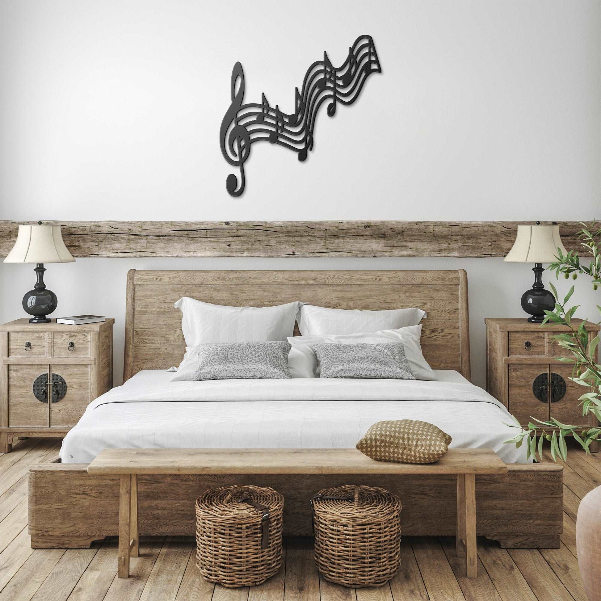 Music Notes Scale Metal Wall Art