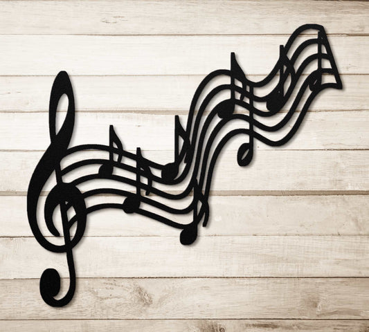 Music Notes Scale Metal Wall Art
