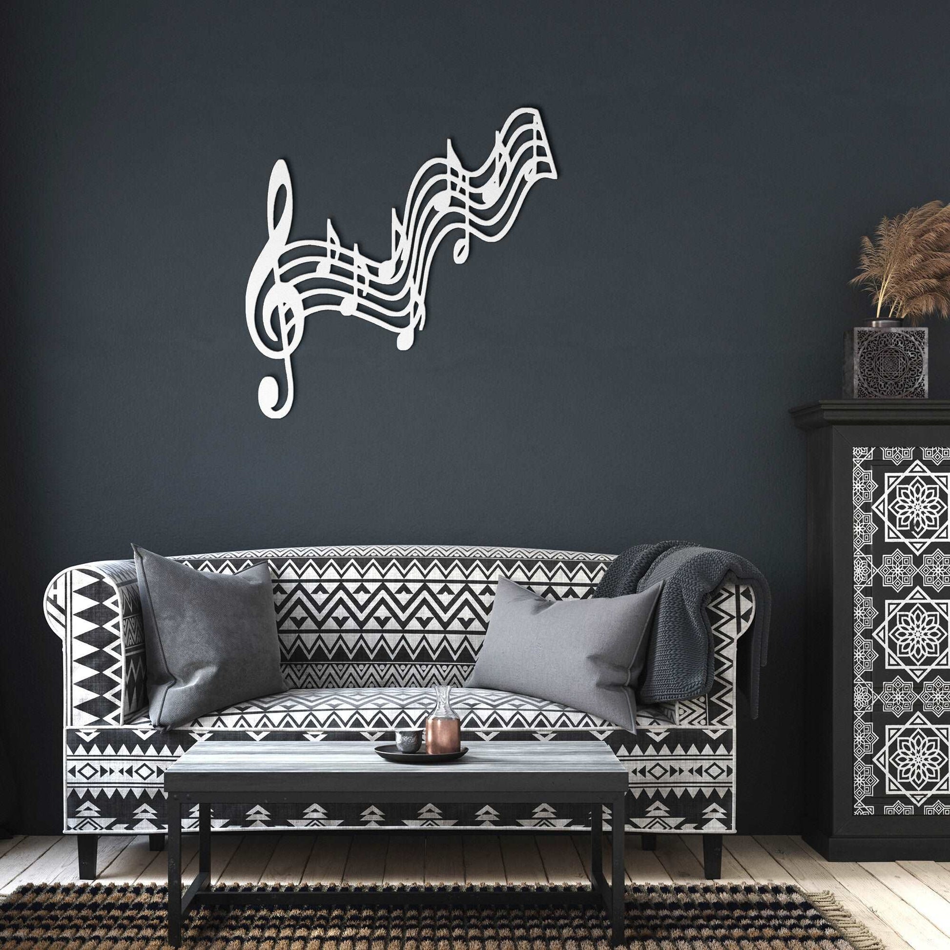 Music Notes Scale Metal Wall Art