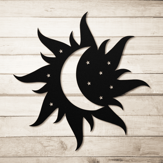 Sun Moon Stars Metal Wall Art