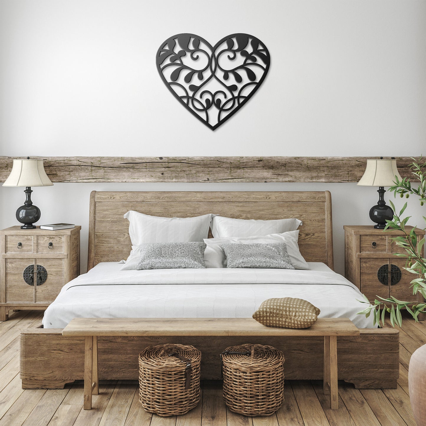 Vine Heart Metal Wall Art