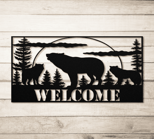 Wolf Pack Welcome Metal Sign