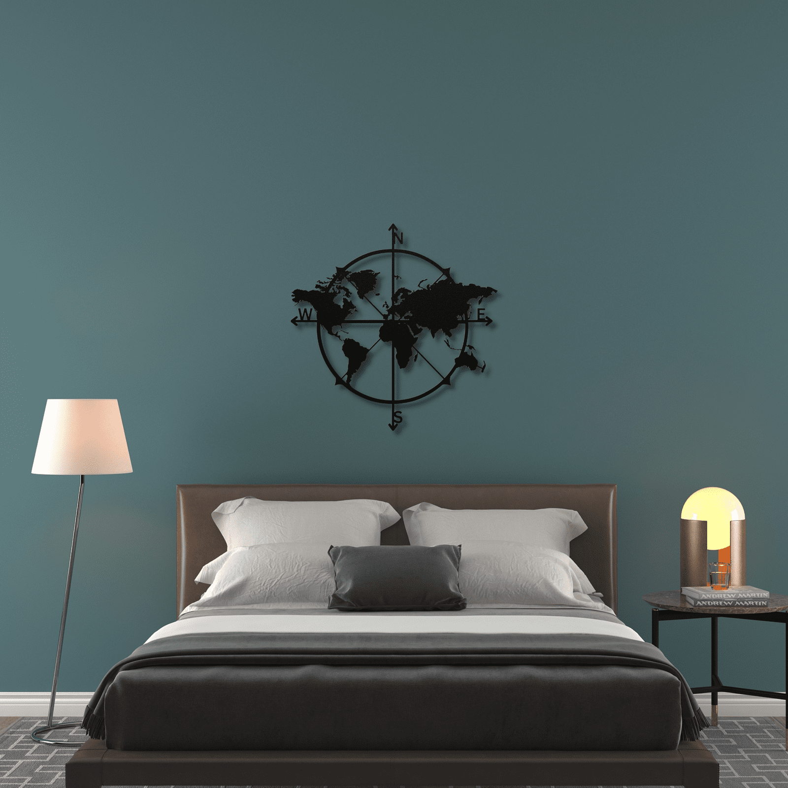 World Map Metal Wall Art