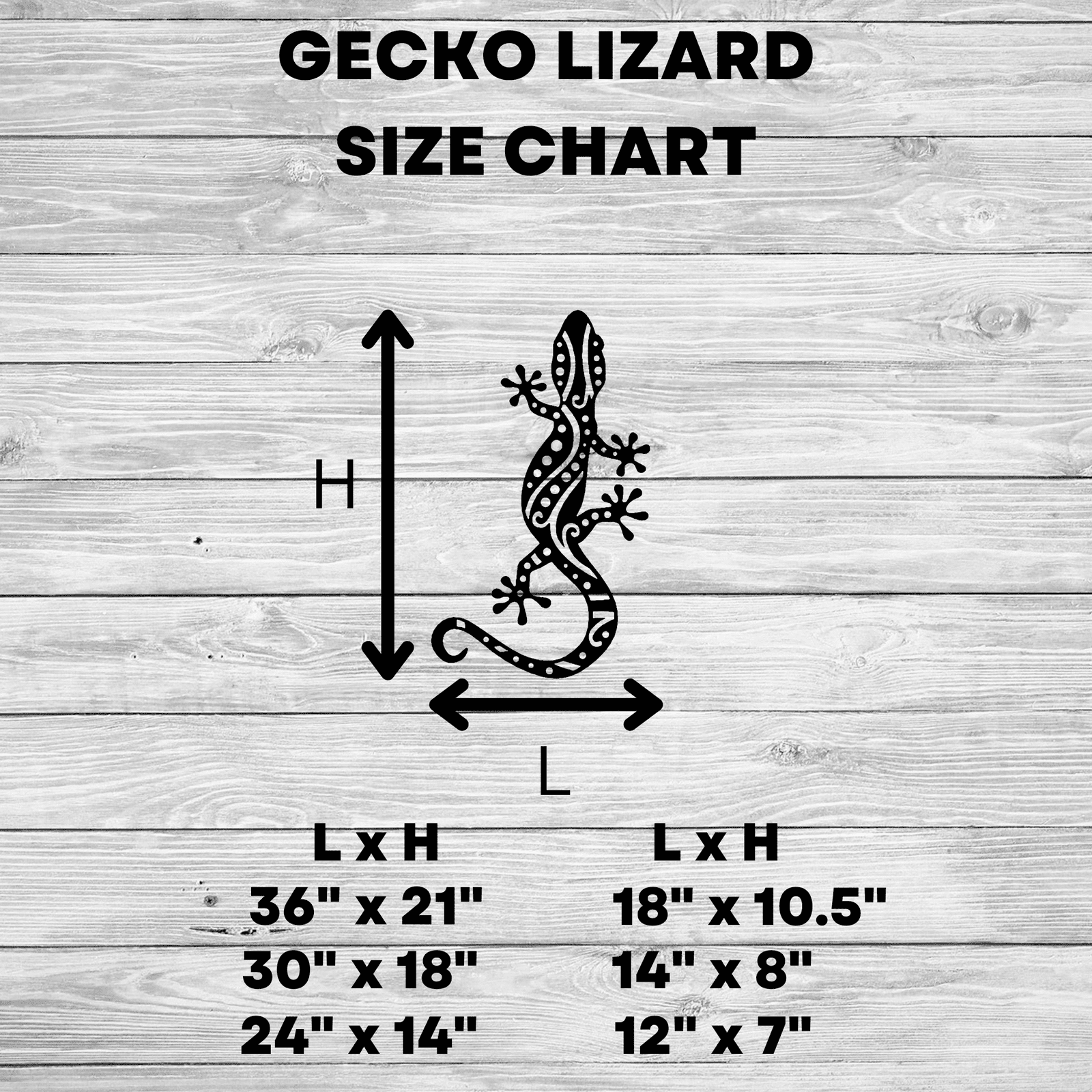 Gecko Lizard Metal Wall Art