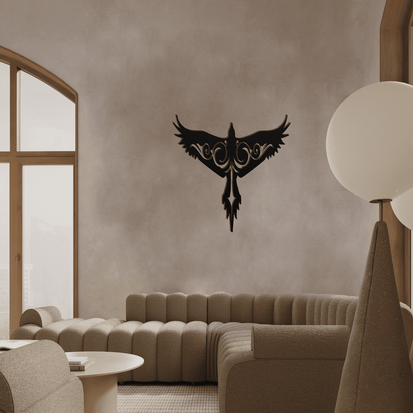 Raven Wings Spread Metal Wall Art